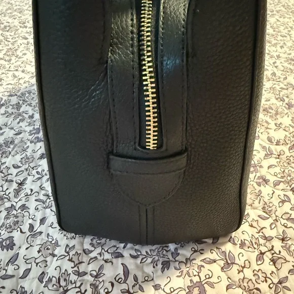 ♠️ Kate Spade Leila Medium Triple Compartment Satchel Black Pebbled Leather Bag - Picture 8 of 12